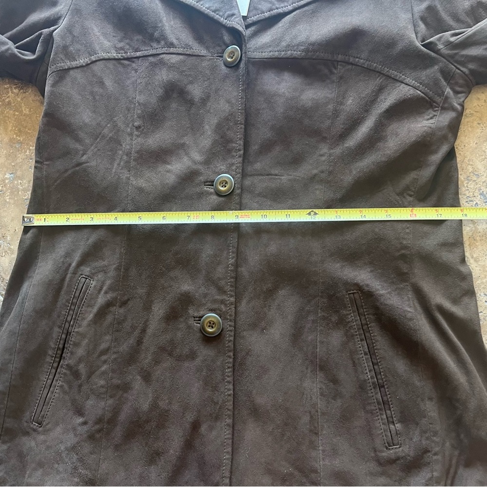 $895 NWT GOLDEN BEAR San Francisco Suede Leather Blazer Coat Brown Size Medium - Picture 9 of 11